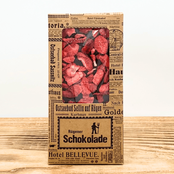 Zartbitterschokolade mit Erdbeeren