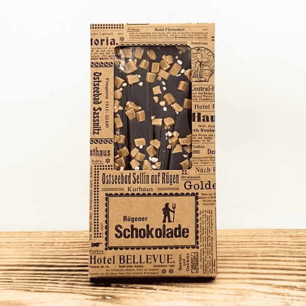 Zartbitterschokolade mit Salz - Karamell
